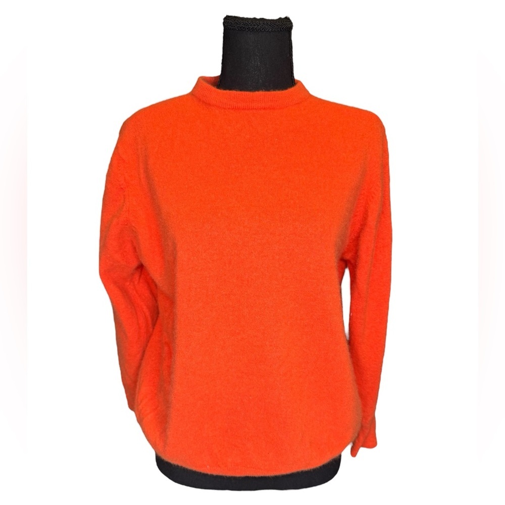 Sportswear System Women’s Vintage Vibrant Orange Sweater Lambs Wool Size L